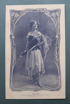 Kunst Druck Monogramm H S 1900-1905 Madame Miette Jugendstil